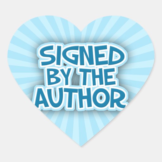 Signé Par L'Auteur Stickers Bleus (Devant)