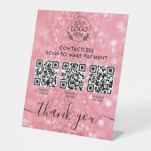 Signe Pedestal personnalisé avec paiement de code  (Recto)