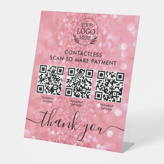 Signe Pedestal personnalisé avec paiement de code  (Recto)