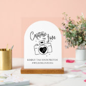 Signe photo mariage, Captez le chevalet acrylique  (Mariage)