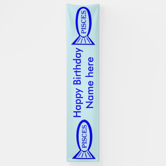 SIGNE POISSON Étoile Bannière poisson (Vertical)