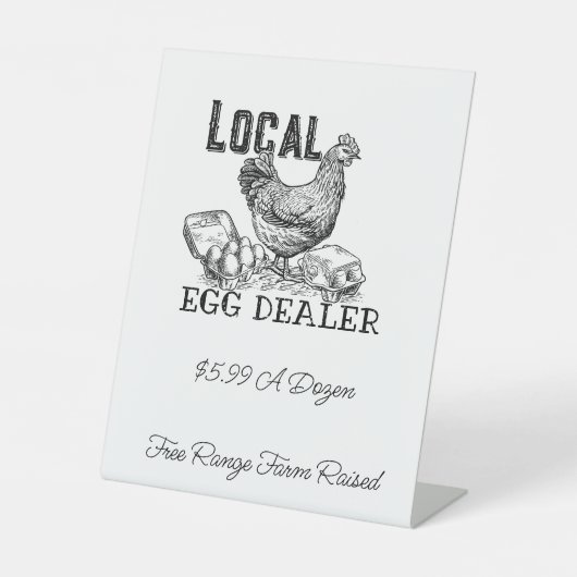 SIGNE POUSSIÈRE DU VENDEUR OEufs de poulet local (Recto)