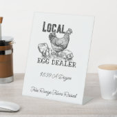 SIGNE POUSSIÈRE DU VENDEUR OEufs de poulet local (In SItu)