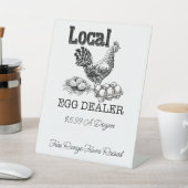 SIGNE POUSSIÈRE DU VENDEUR OEufs de poulet local (In SItu)