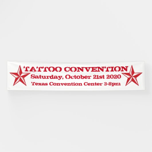 Signe rouge de bannière de convention (Horizontal)