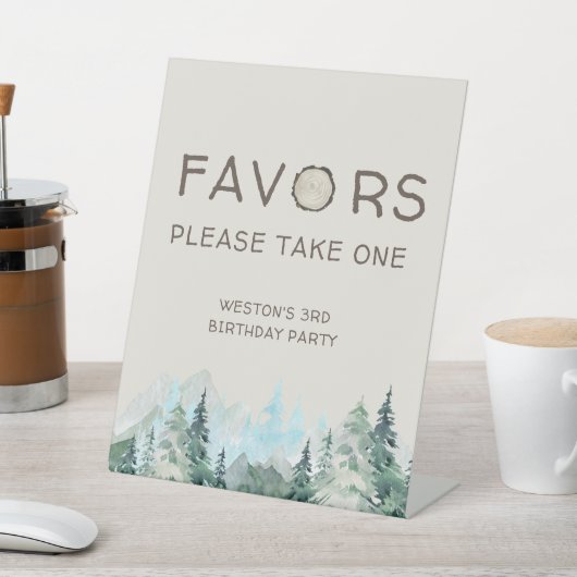 Signe Rustique Camping Anniversaire Faveurs (In SItu)