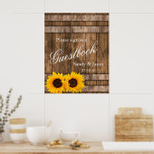 Signe Rustique Tournesol Grange Bois Livre d'or |  (Cuisine)