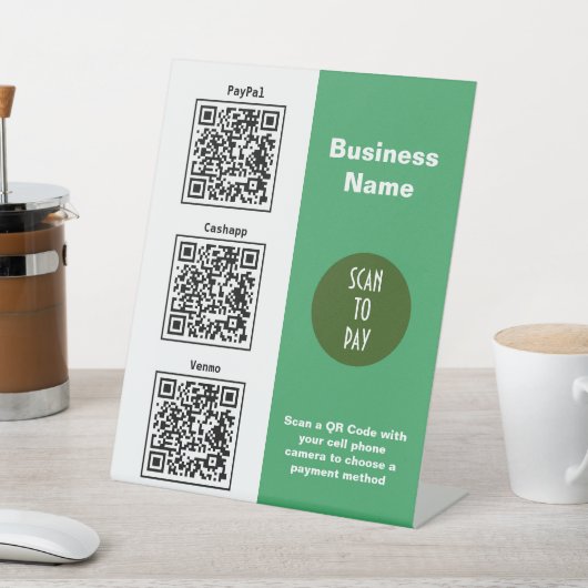 Signe sans contact pour payer avec le code QR (In SItu)