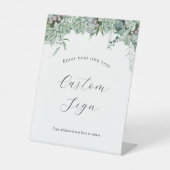 Signe texte personnalisé Succulent et Eucalyptus (Recto)