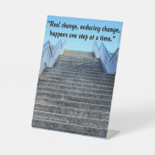 Signe 'Un pas à la fois' (Recto)