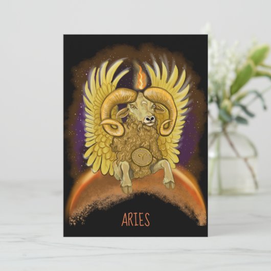 Signe Zodiac Aries Invitation (Debout devant)