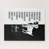 Signe Zodiac Aries, Puzzle noir et blanc (Horizontal)