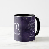 Signe Zodiac Scorpio Aquarelle Mug personnalisable (Devant droit)