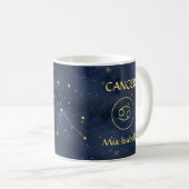SIGNE Zodiaque Cancer & Céleste Chat Mug (Devant droit)