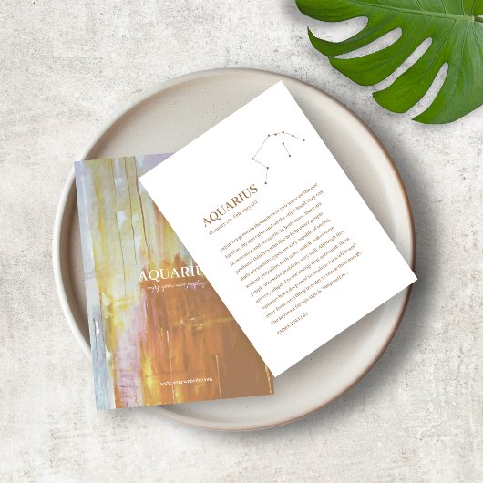 SIGNE Zodiaque Carte d'affichage pour bijoux Aquar