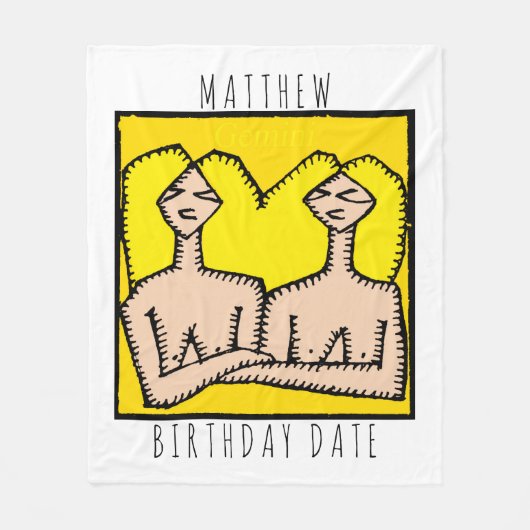 SIGNE Zodiaque Gemini Couverture d'anniversaire pe (Devant)