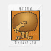 SIGNE Zodiaque Léo Couverture d'anniversaire perso (Devant)