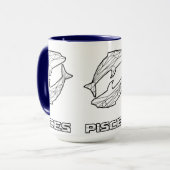 Signe zodiaque Mug : Poissons (Devant gauche)