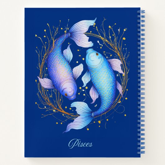 Signe Zodiaque Pisces, Deux Gracieux Journal De Po (Dos)