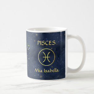 SIGNE Zodiaque Poissons & Chat Céleste Mug