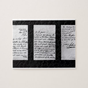 Signed letter, 1887 (pen en inkt op papier) (b/w) legpuzzel