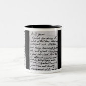 Signed letter, 1887 (pen en inkt op papier) (b/w) tweekleurige koffiemok (Center)