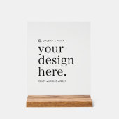 Signer acrylique Votre Conception Télécharger 8" x (Recto)