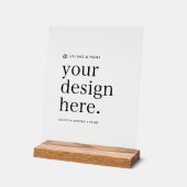 Signer acrylique Votre Conception Télécharger 8" x (Angle)