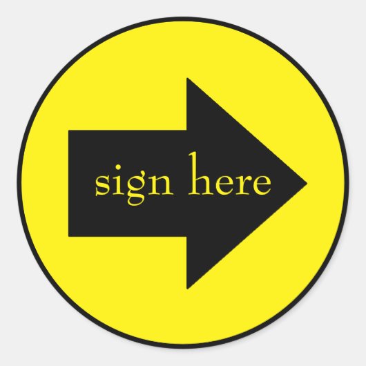 signer ici autocollants par dalDesignNZ (Devant)