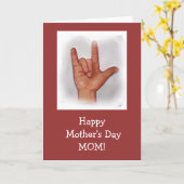 SIGNER LANGUE CARTE DE JOUR DE LA MÈRE (Fleur jaune)