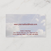 Signer le Carte de visite de l'agent immobilier (Dos)