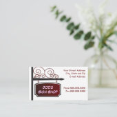 Signer le Carte de visite de l'agent immobilier (Debout devant)