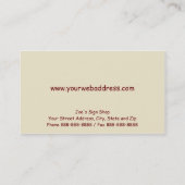 Signer le Carte de visite de l'agent immobilier (Dos)