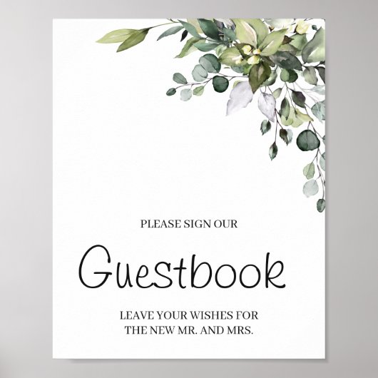 Signer Notre Guestbook Poster Mariage Signer (Devant)
