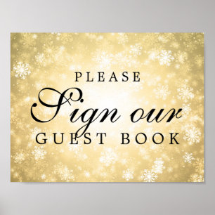 Signer notre livre d'or Mariage Winter Wonderland