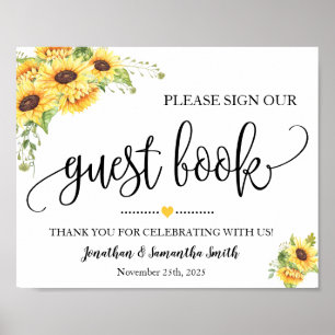 Signer notre livre d'or wedding shower signe tourn
