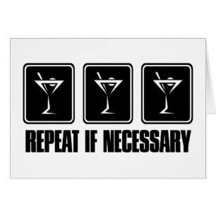 Signes de boissons de Martini - répétition s'il y