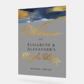 Signes de douche en acrylique Couples de bienvenue (Angle)