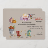 Signes de l'automne Invitation (Devant / Derrière)