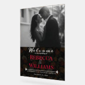 Signes de Mariage rustique à fleurs Roses luxueuse (Angle)