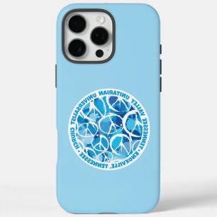 Signes de paix bleus, symboles / coque ipad