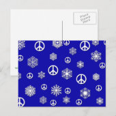 Signes de paix et Snowflakes Cartes de fin de anné (Devant / Derrière)