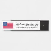 Signes de porte Nom du bureau Plaque American Flag (Devant)