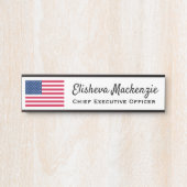 Signes de porte Nom du bureau Plaque American Flag (Devant)