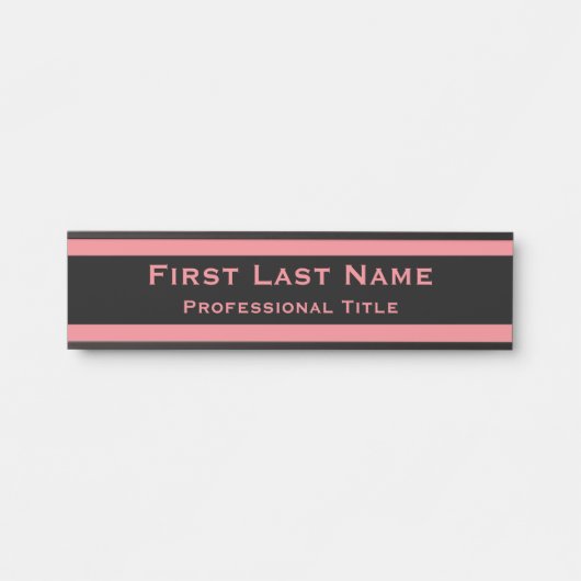 Signes de portes de bureau modernes Plaque de nom  (Devant)