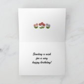 Signes De Printemps Floral Plaid Bonne Carte Anniv (Intérieur)