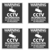 Signes de surveillance vidéo, Sticker d'avertissem (Devant)