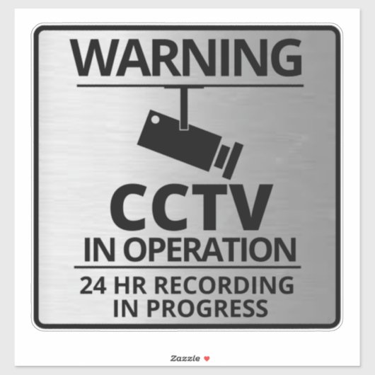 Signes de surveillance vidéo, Sticker d'avertissem (Feuille)