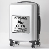Signes de surveillance vidéo, Sticker d'avertissem (Sur valise)