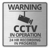 Signes de surveillance vidéo, Sticker d'avertissem (Devant)